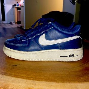 Nike Air Force Ones,Size 4.5, Colors NavyBlue&White.
